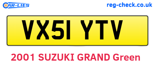VX51YTV are the vehicle registration plates.