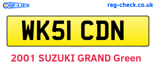 WK51CDN are the vehicle registration plates.