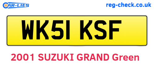 WK51KSF are the vehicle registration plates.