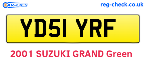 YD51YRF are the vehicle registration plates.