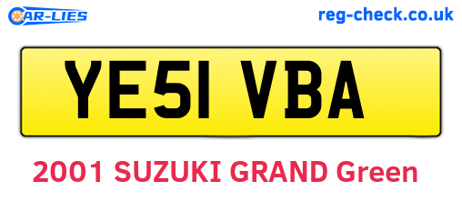 YE51VBA are the vehicle registration plates.