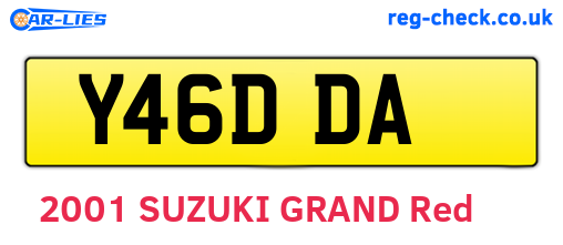 Y46DDA are the vehicle registration plates.