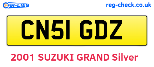 CN51GDZ are the vehicle registration plates.