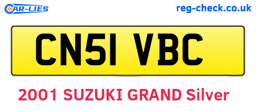 CN51VBC are the vehicle registration plates.