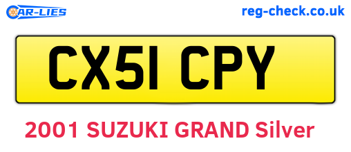 CX51CPY are the vehicle registration plates.