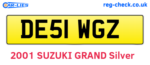 DE51WGZ are the vehicle registration plates.