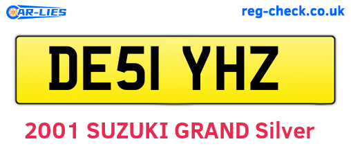 DE51YHZ are the vehicle registration plates.