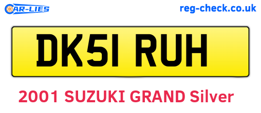 DK51RUH are the vehicle registration plates.