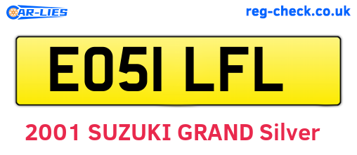 EO51LFL are the vehicle registration plates.