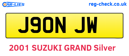 J90NJW are the vehicle registration plates.