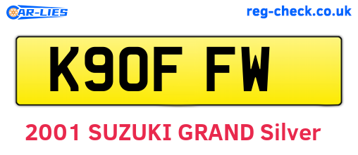 K90FFW are the vehicle registration plates.