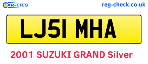 LJ51MHA are the vehicle registration plates.