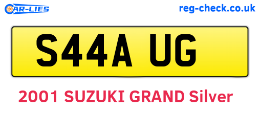 S44AUG are the vehicle registration plates.