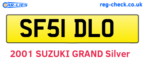 SF51DLO are the vehicle registration plates.