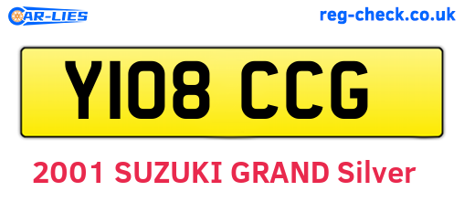 Y108CCG are the vehicle registration plates.