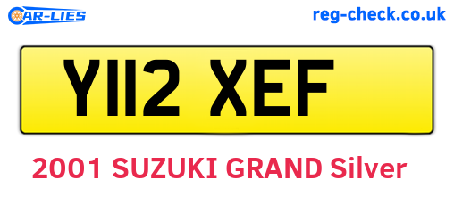 Y112XEF are the vehicle registration plates.