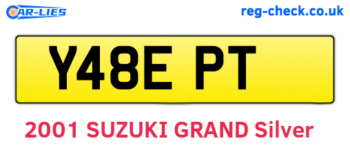 Y48EPT are the vehicle registration plates.