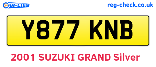 Y877KNB are the vehicle registration plates.
