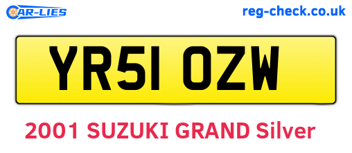 YR51OZW are the vehicle registration plates.