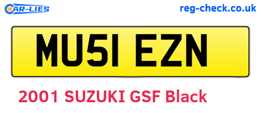MU51EZN are the vehicle registration plates.