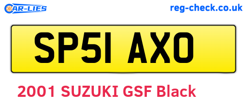 SP51AXO are the vehicle registration plates.