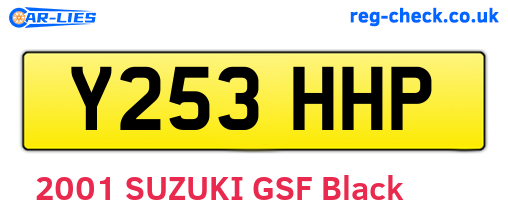 Y253HHP are the vehicle registration plates.