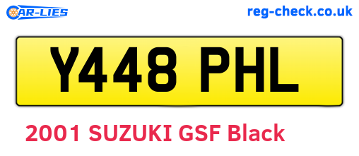 Y448PHL are the vehicle registration plates.