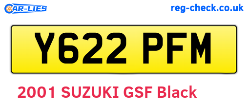 Y622PFM are the vehicle registration plates.