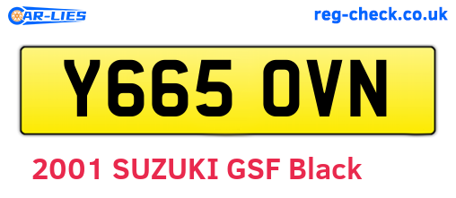 Y665OVN are the vehicle registration plates.