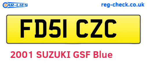 FD51CZC are the vehicle registration plates.