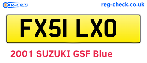 FX51LXO are the vehicle registration plates.