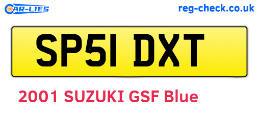 SP51DXT are the vehicle registration plates.