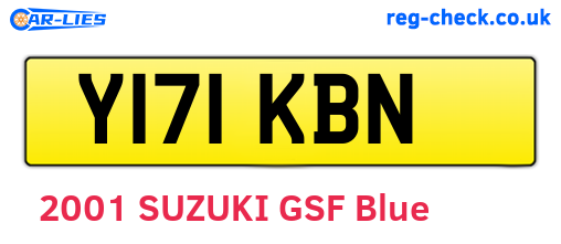 Y171KBN are the vehicle registration plates.