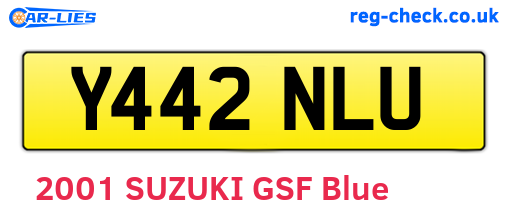 Y442NLU are the vehicle registration plates.