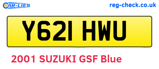Y621HWU are the vehicle registration plates.