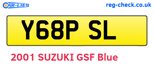 Y68PSL are the vehicle registration plates.