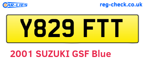 Y829FTT are the vehicle registration plates.