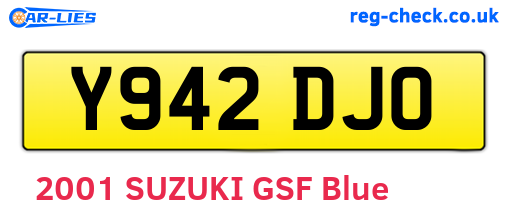 Y942DJO are the vehicle registration plates.