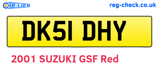 DK51DHY are the vehicle registration plates.