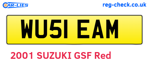 WU51EAM are the vehicle registration plates.