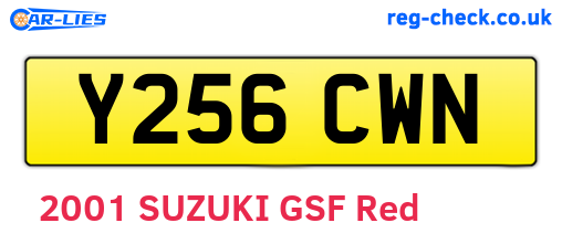 Y256CWN are the vehicle registration plates.
