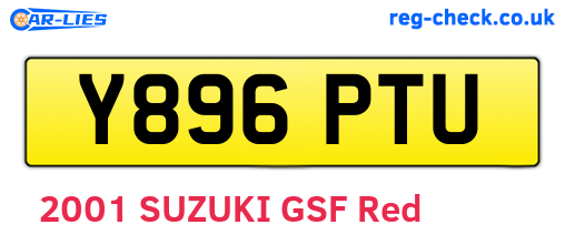 Y896PTU are the vehicle registration plates.