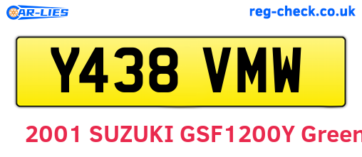 Y438VMW are the vehicle registration plates.