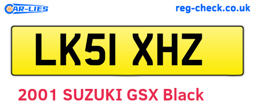 LK51XHZ are the vehicle registration plates.
