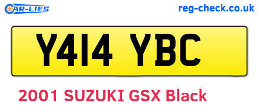Y414YBC are the vehicle registration plates.