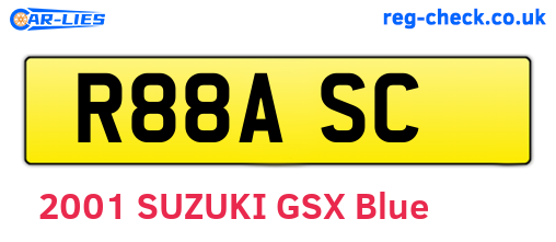 R88ASC are the vehicle registration plates.