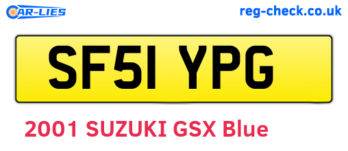 SF51YPG are the vehicle registration plates.