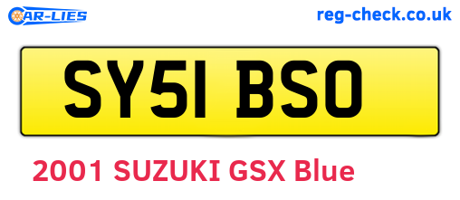 SY51BSO are the vehicle registration plates.