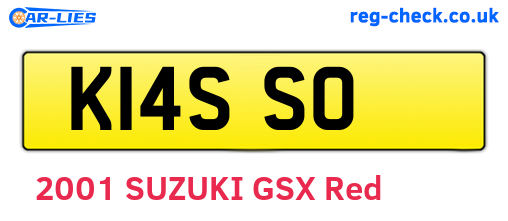 K14SSO are the vehicle registration plates.