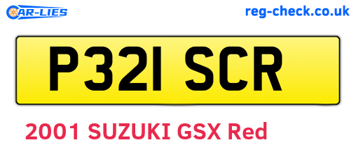 P321SCR are the vehicle registration plates.